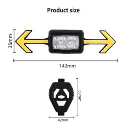 Impermeável Bicicleta Capacete Luzes, USB Recarregável, Mountain Bike Luzes de Advertência, Controle Remoto Sem Fio, Alta Segurança, 1 Conjunto - Image 4