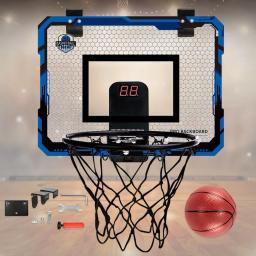 Mini Basketball Hoop com placar eletrônico para crianças, brinquedos engraçados do jogo, encosto para bola, exercício interno e externo, acessório para esporte - Image 1