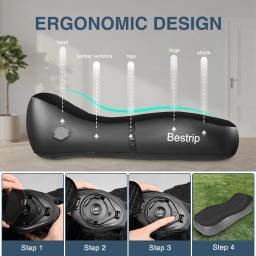 Sofá inflável automático Bestrip, sofá-cama com colchão de ar com bomba de ar portátil preto - Image 4