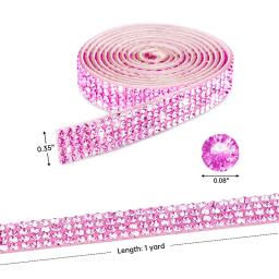Auto-adesivo Cristal Rhinestone Fita, Fita Adesiva Diamante, DIY Arte Artesanato, Presente Do Telefone Do Carro, Decoração Do Vestuário Do Casamento, 1 Jardas - Image 6