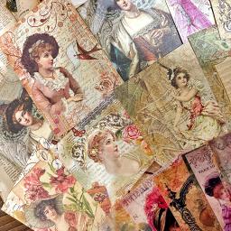 Panalisa-Pacote de Papel Scrapbooking Estampado, Papel Artesanal, Cartão de Fundo, Estilo Vintage, 20 Folhas, 10 Projetos - Image 4