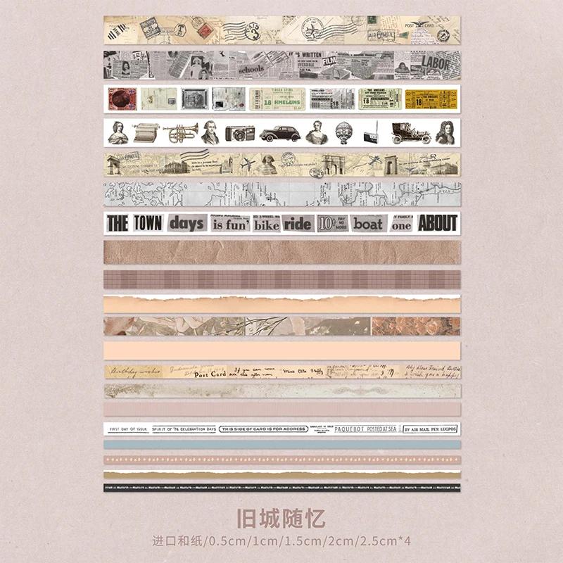 20Rolls Fitas Washi Vintage Suprimentos Scrapbooking Conjunto De Fita Washi Papelaria Kawaii Fita Adesiva Decorativa Diário - Image 1