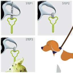 Novo suporte para saco de cocô de animais de estimação, clipe fixo mãos livres, suprimentos de limpeza para caminhada de cachorro, gato, cachorro, dispensador de saco de cocô - Image 4