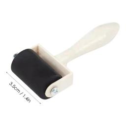 Tinta De Borracha E Ferramentas De Estampagem, Brayer De Rolo, Projetos De Artesanato De Impressão, Preto - Image 6