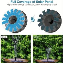 Fonte solar com 6 bicos, 1w/1.4w/2.5w, adequado para jardim, piscinas de pássaros, lagoas, piscinas, aquários exteriores e quintal - Image 4