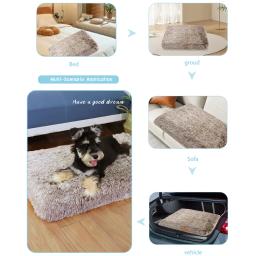 Memória espuma Pet Bed com removível lavável Faux Fur Cover, cama do cão impermeável para Crate, Anti-Slip Bottom, ortopédico - Image 5