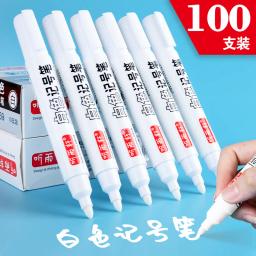 Marcador branco impermeável, tinta alcoólica, oleosa, pintura de pneus, canetas de grafite, caneta gel permanente para tecido, madeira, couro, 1,5mm - Image 1
