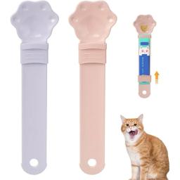 Pet Feed Colher Wet Treat Cat Alimentador, Snack Liquid Food Alimentação e Rega Suprimentos, Cat Food Strip Squeezer - Image 1