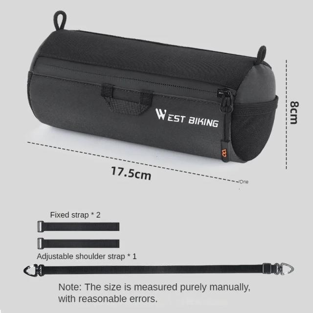 Bolsa de Guiador Portátil para Bicicleta com Reflexivo e Faixa Elástica para Ciclismo e Scooter