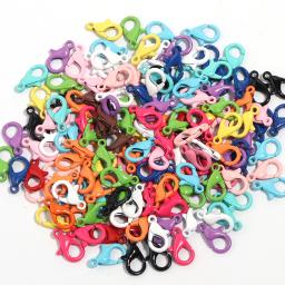 Liga colorida lagosta fecho ganchos, lacado Kleuren chapeado, garra fechos, DIY fazer jóias, atacado, 30pcs por lote - Image 1