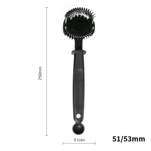 Limpador de Escova para Máquinas de Café Expresso 51mm e 58mm - Ferramenta Essencial para Delonghi e Breville, Acessórios de Barista para Limpeza Eficiente da Cabeça de Cerveja