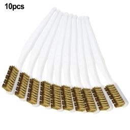 10 pçs escova de fio de bronze metal remover escovas de ferrugem escova de limpeza de metal industrial para máquina de limpeza de sujeira polimento - Image 2