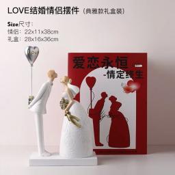 Estatuetas artesanais do casal do casamento, estátua da resina, escultura da arte, o melhor presente para o casamento, beijo abraço, noivo e noiva, romântico - Image 6