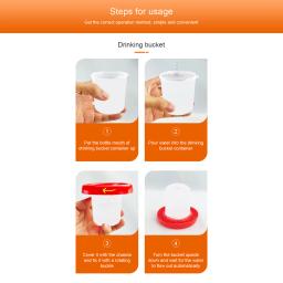 Alimentador, drinde aves, galinha, quail, quail, suprimentos para alimentação, 160g/160ml, 1 conjunto = 2 peças - Image 6
