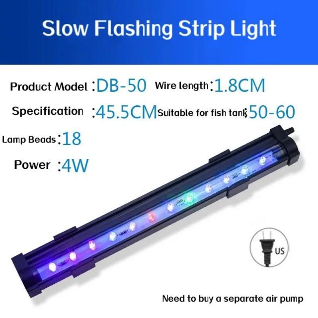 Luz Bubble LED Colorida Submersível para Aquário e Tanque de Peixes à Prova d'Água