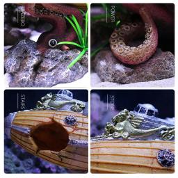 Decoração para aquário, acessórios para tanque de peixes, ornamentos de resina, barco, aquário submerso, paisagismo, decoração de tanque de peixes, artesanato, suprimentos para animais de estimação - Image 6