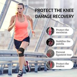 Elastic Sports Knee Pads para homens e mulheres, pressurizado, elástico, suporte, respirável, fino, voleibol, fitness, engrenagem, protetor de cinta, 1pc - Image 3