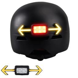 Impermeável Bicicleta Capacete Luzes, USB Recarregável, Mountain Bike Luzes de Advertência, Controle Remoto Sem Fio, Alta Segurança, 1 Conjunto - Image 1