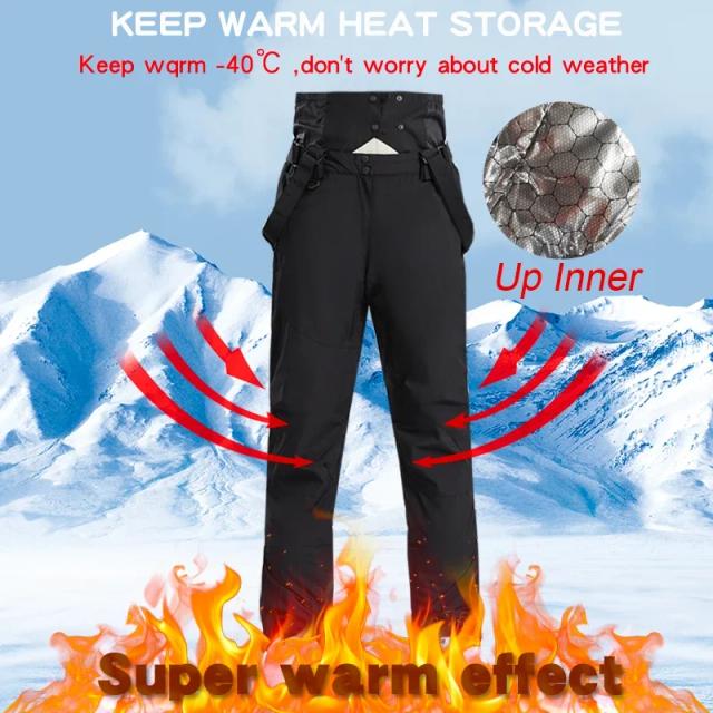 Conjunto de Esqui Masculino -30 Graus Inverno à Prova de Vento Impermeável Quente Snowboard