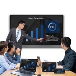 Tela táctil multilíngue LCD, quadro branco interativo de Android, 4K 65 75 85 96 110 Polegada, multilíngue, LCD, tevê esperta - Image 4
