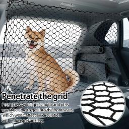 Dog Protection Net with Hooks, Pet Separation Fence, Safety Barrier, Coisas para Dog Supplies, Fit for Any Vehicle, Car Boot, 120cm - Image 1