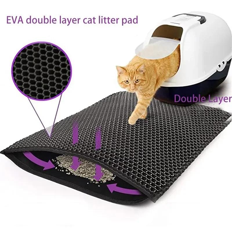 EVA Dupla Camada Cat Litter Mat, Tapete De Areia, Bacia do lixo do gato, EVA Pet Nest - Image 1