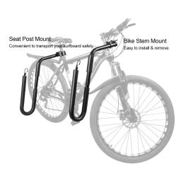 1 conjunto de rack de prancha de surf de bicicleta portátil, suporte de montagem de prancha de surf com hardware, acessórios de ciclismo - Image 2