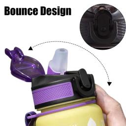 Garrafa de água esportiva motivacional, Garrafas bebendo à prova de vazamento, Outdoor Travel Gym Fitness Jugs para cozinha, 1 L - Image 6