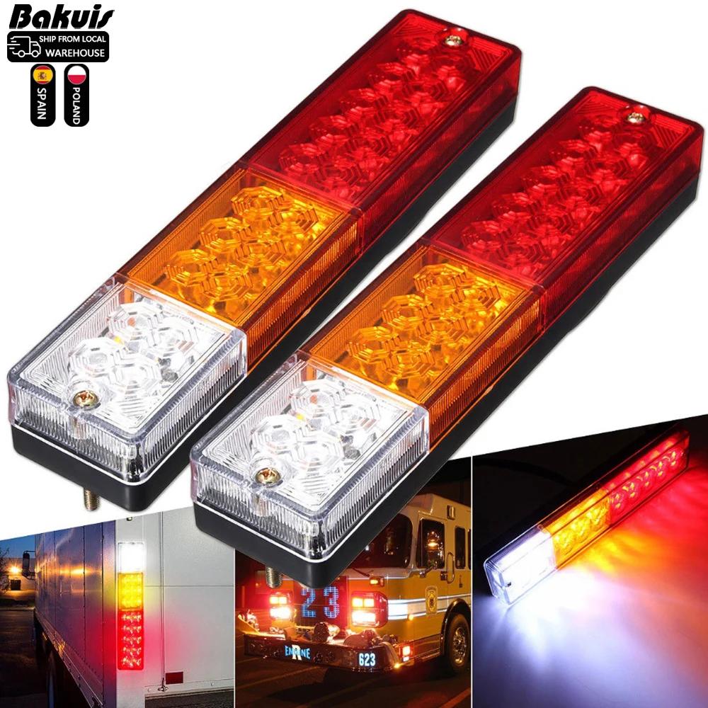 1 par 12v 20led carro auto parar luz traseira da cauda freio luz reversa volta indutor barco atv caminhão reboque lâmpada - Image 1