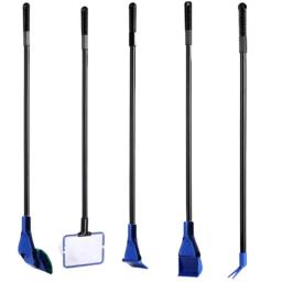 5 em 1 ferramentas de limpeza do aquário kit de limpeza do tanque de peixes ferramentas conjunto de raspadores algas aspirador sifão vácuo para água e areia limpa - Image 5