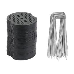 Lona estacas de jardim, lona com 40 arruelas, tecido, capa de lona, folhas de chão 15, 40 pcs - Image 1
