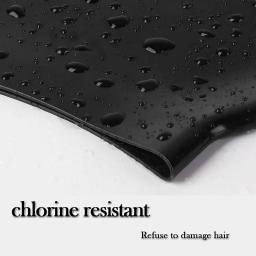 Tampão de natação profissional de silicone para homens e mulheres, proteção capilar, tampa de banho antiderrapante, borracha elástica alta, chapéu de piscina durável - Image 4
