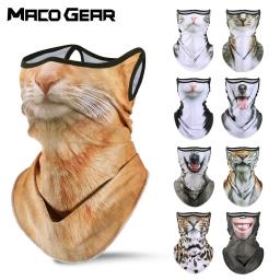 Esporte cachecol animais padrões respirável anti-uv à prova de vento pendurado orelha máscara facial pescoço gaiter caminhadas ao ar livre pesca bandana masculino - Image 1
