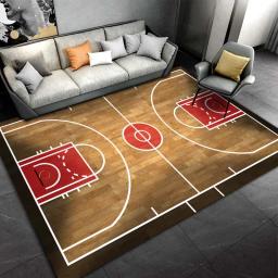 Tapete Padrão de Basquete para Crianças, Tapete de Jogo, Tapetes, Tapete Antiderrapante, Quarto, Sala de Estar, Decoração de Casa, Almofada - Image 1