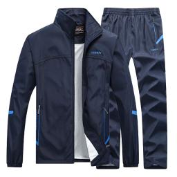Conjunto de 2 peças de roupa esportiva masculina, jaqueta e calça esportiva para treino de corrida, basquete - Image 5