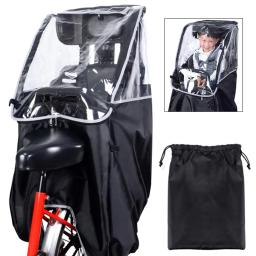Impermeável do assento traseiro da bicicleta com janela, assento infantil de bicicleta, impermeável Windproof Cover, Poncho de chuva para crianças - Image 1