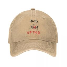 Buffy e Spike Unisex Style Baseball Cap, The Vampires Slayer, TV Show, angustiado Denim Cap, Vintage exterior Snapback Hat, presente - Image 1