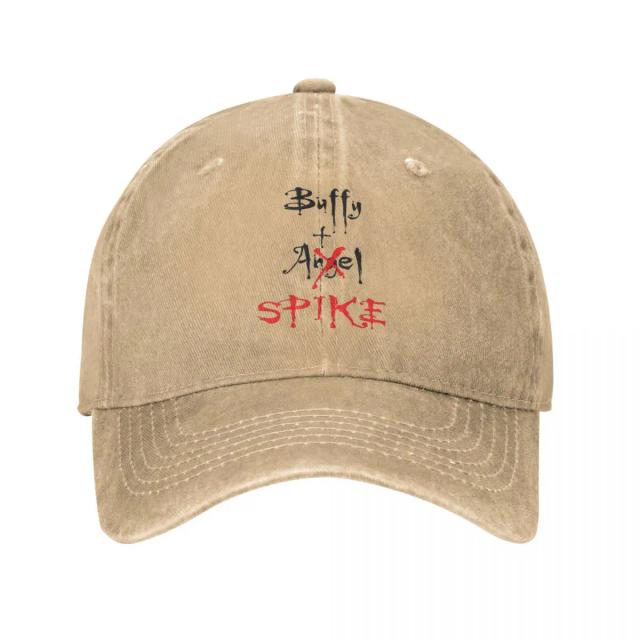 Boné Snapback Unissex Buffy e Spike - Estilo Vintage do Caça-Vampiros, Presente Perfeito para Fãs da Série