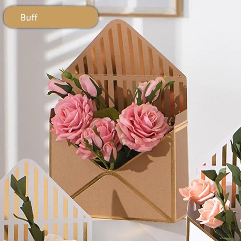 Caixa De Presente Envelope Flor, Criativo, Flor Rosa, Florista Nupcial, Caixa De Embalagem De Presente, Artesanato Do Dia Dos Namorados, Decoração Do Casamento Da Festa - Image 1