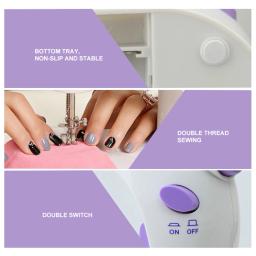 Mini máquina de costura doméstica multifuncional, portátil, elétrica, para iniciantes, faça você mesmo, artesanato, acessórios de costura de tecido - Image 5