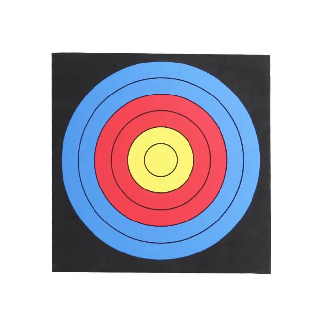 Alvo de Tiro com Arco 50x50cm em EVA e Papel Bullseye para Caça ao Ar Livre