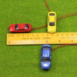 10 peças modelo de trem de carro em miniatura iluminado 1:87 ~ 1:100 h0 para jardim/ferrovia/ferrovia/layout de trem/brinquedo diy - Image 2