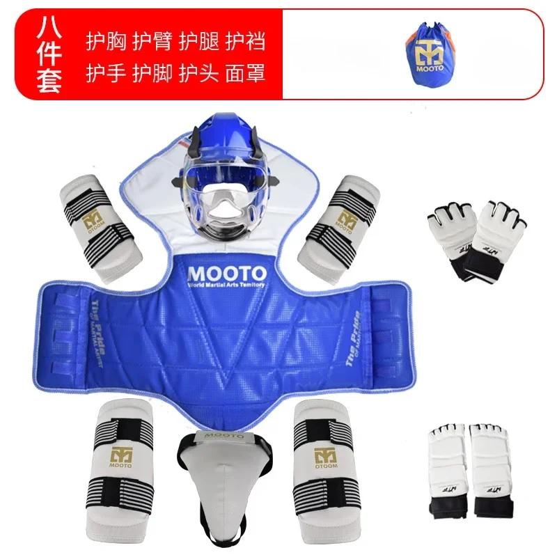 Full Taekwondo Protective Gear Set, Equipamento de Combate Real, Competição Grossa, Artes Marciais, Combat Protector Set, Treinamento, 8Pcs - Image 1