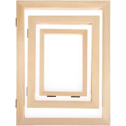 Artesanato De Madeira Artesanato Kit, Artesanato De Papel DIY, Moldura De Dupla Camada, Fazendo Molduras, 3 Pcs - Image 1