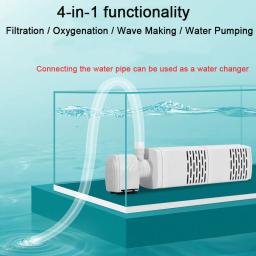 Silencioso Aquário Bomba De Filtro, tanque De Peixes, Ar Submersível, Aerador De Oxigênio, Changer De Água, Criador De Ondas, 220V, 4 em 1 - Image 5