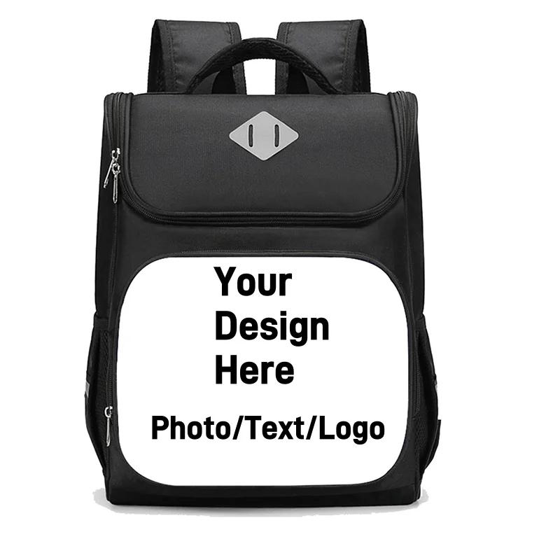 DIY Mochila Escolar com Multi Compartimento, Dois Tamanho Oppoções, Personalizado Sacos Personalizados, Suas Fotos Logo Image - Image 1