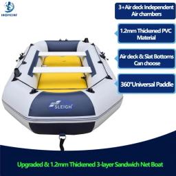 PVC Barco de Pesca com 360 ° Paddle Set, desgaste colisão resistente, 3 + Air Deck, Câmara de Ar, Caiaque, Rafting, Marinha Acessório, 1,2 milímetros - Image 1