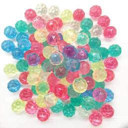 5 pçs diversão diamante bounce bola arco-íris cor bola de borracha elástica das crianças flutuando na água pedra preciosa twister brinquedo presente - Image 3