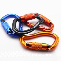 Pêra-forma Escalada Mosquetão, 23KN, Segurança Profissional Auto Lock, Fivela de segurança, Caminhadas Kit Sobrevivência, Equipamento de proteção - Image 4