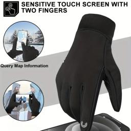 RIGWARL-Luvas de ciclismo de inverno para homens, tela sensível ao toque, luvas esportivas à prova de vento, luvas térmicas quentes - Image 5